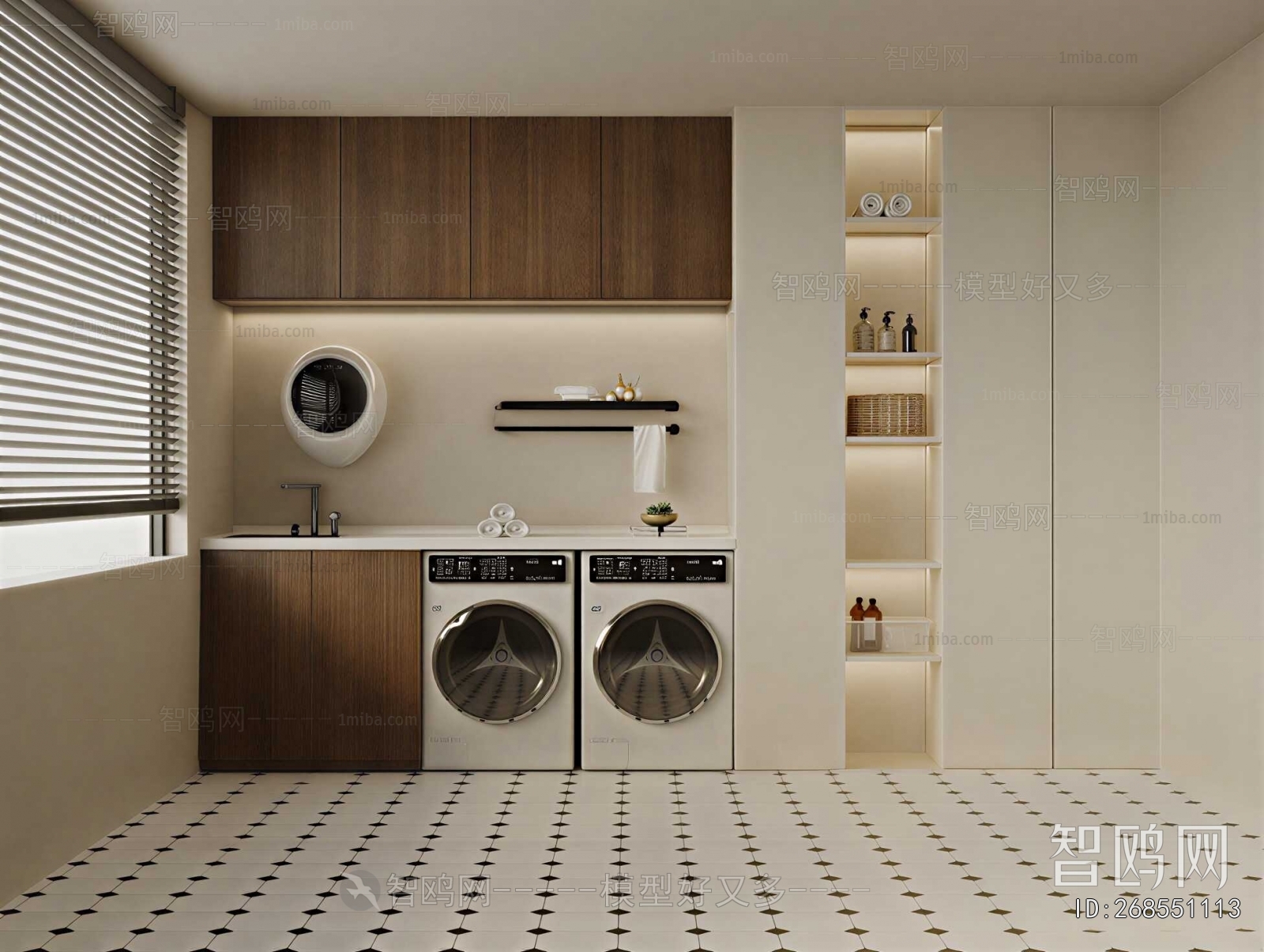Modern Balcony Laundry Room