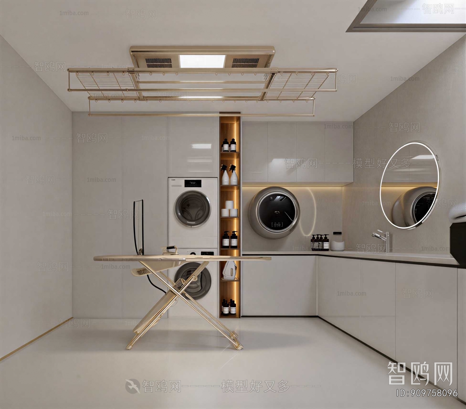 Modern Balcony Laundry Room