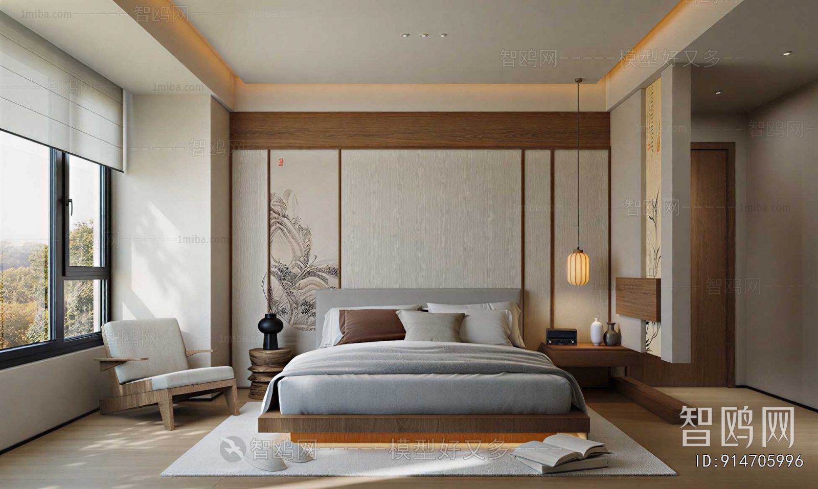 New Chinese Style Bedroom