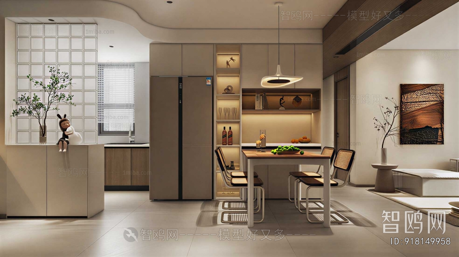 Wabi-sabi Style Dining Room