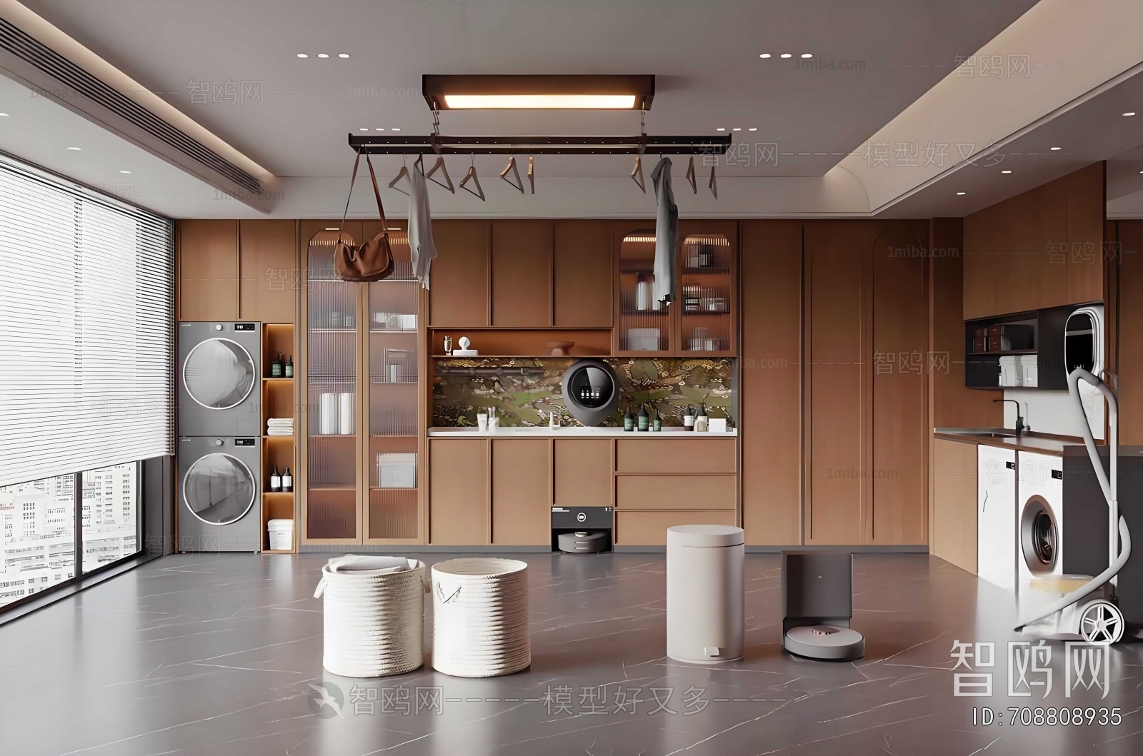 Modern Balcony Laundry Room