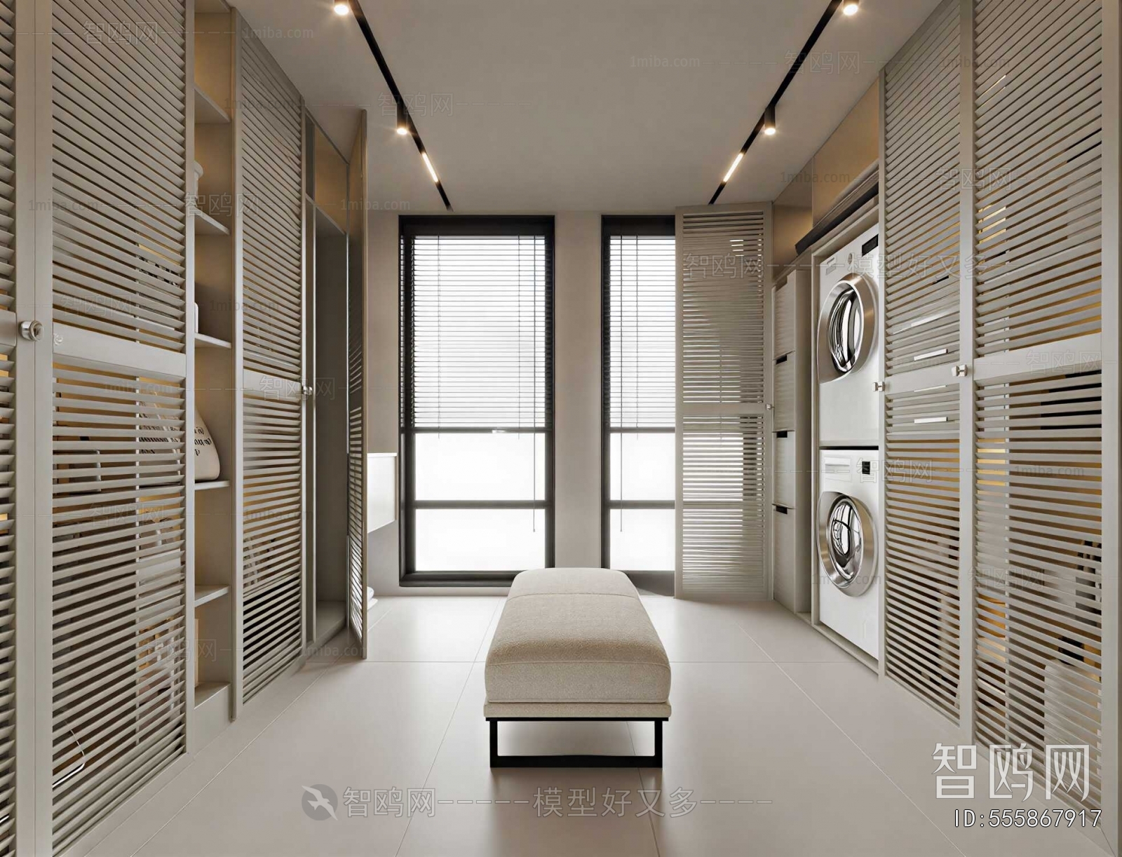 Modern Balcony Laundry Room