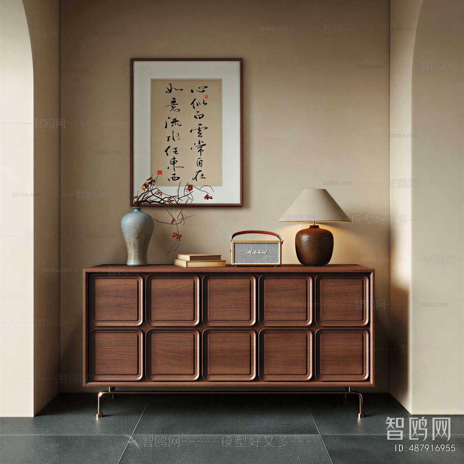 New Chinese Style Side Cabinet
