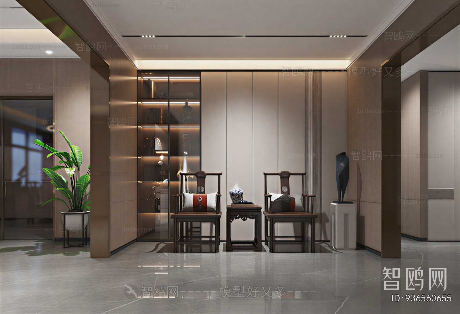 New Chinese Style Lounge Chair