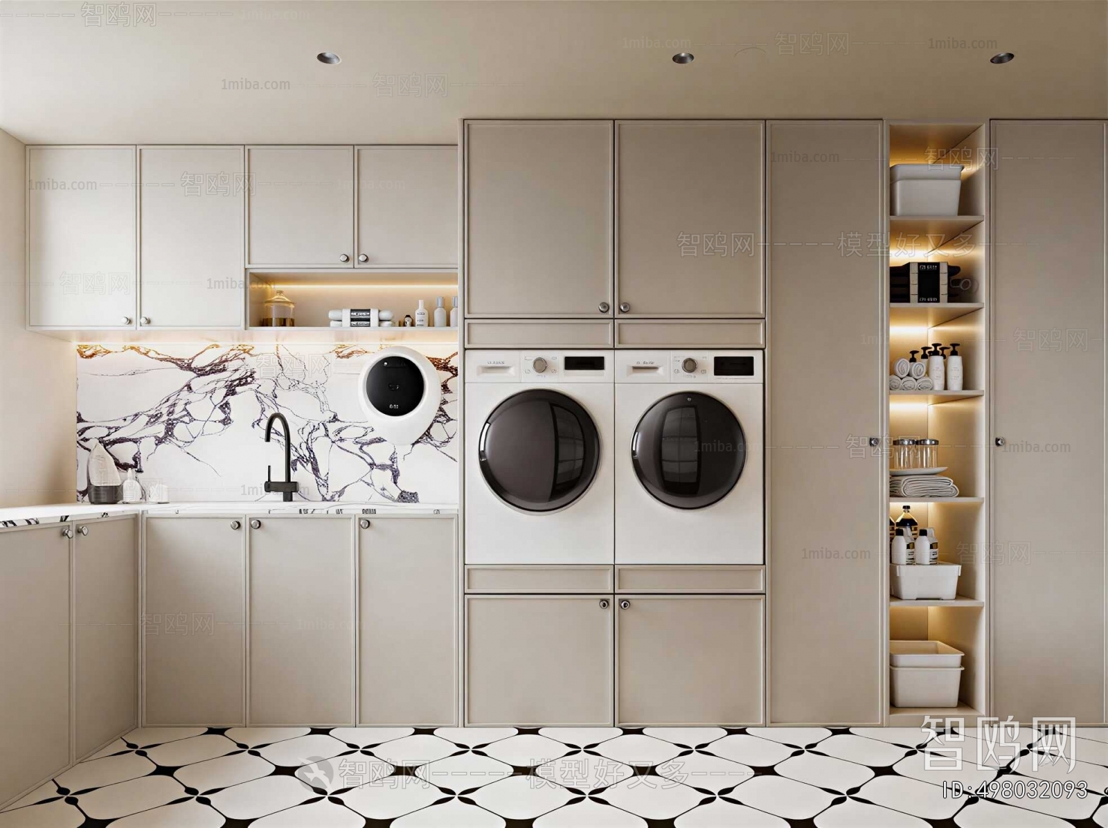 Modern Balcony Laundry Room