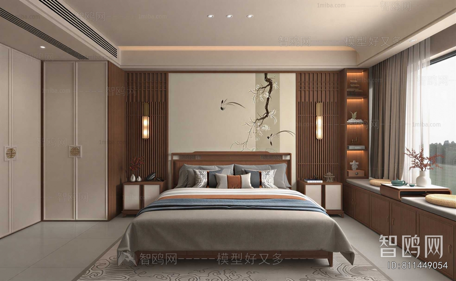 New Chinese Style Bedroom