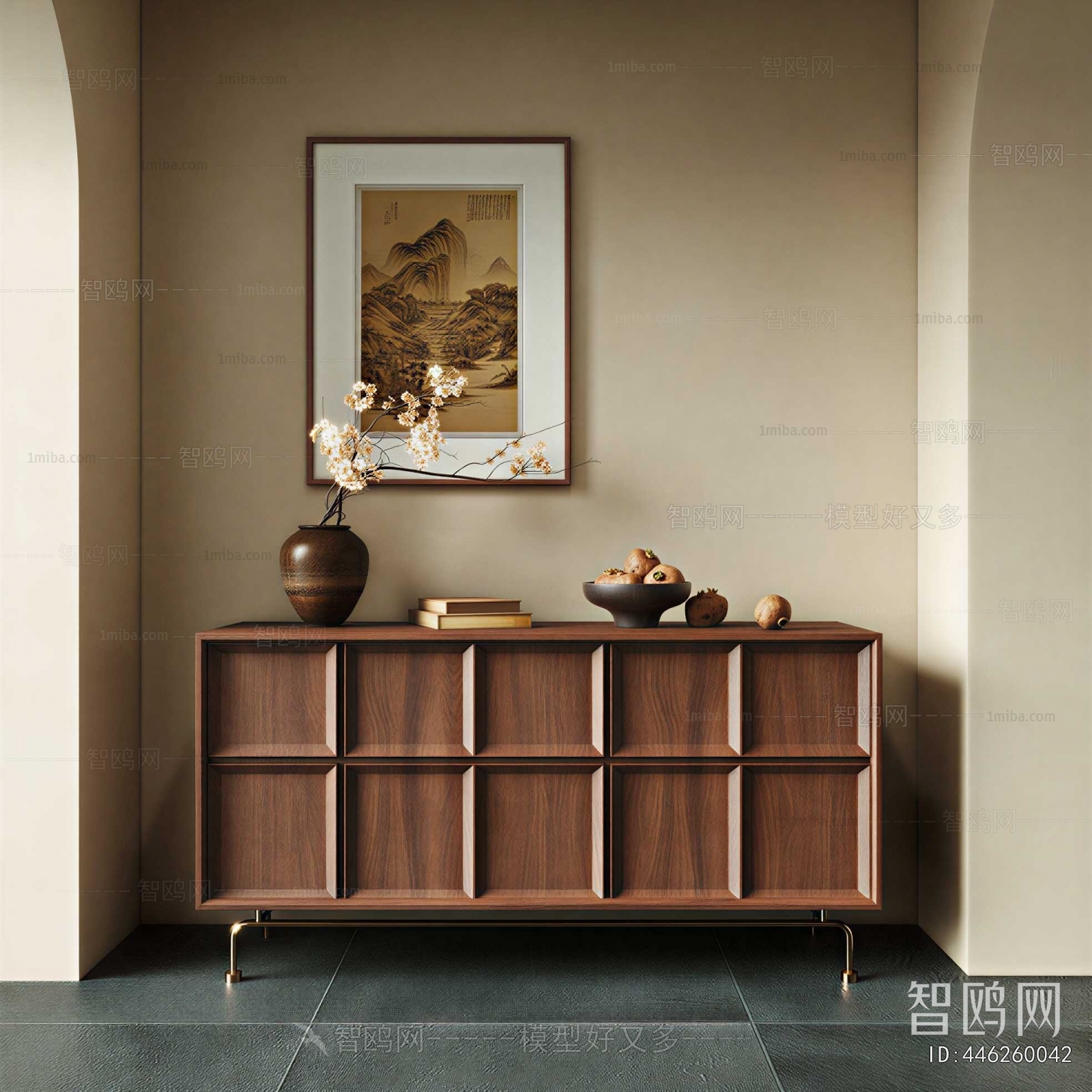 New Chinese Style Entrance Cabinet