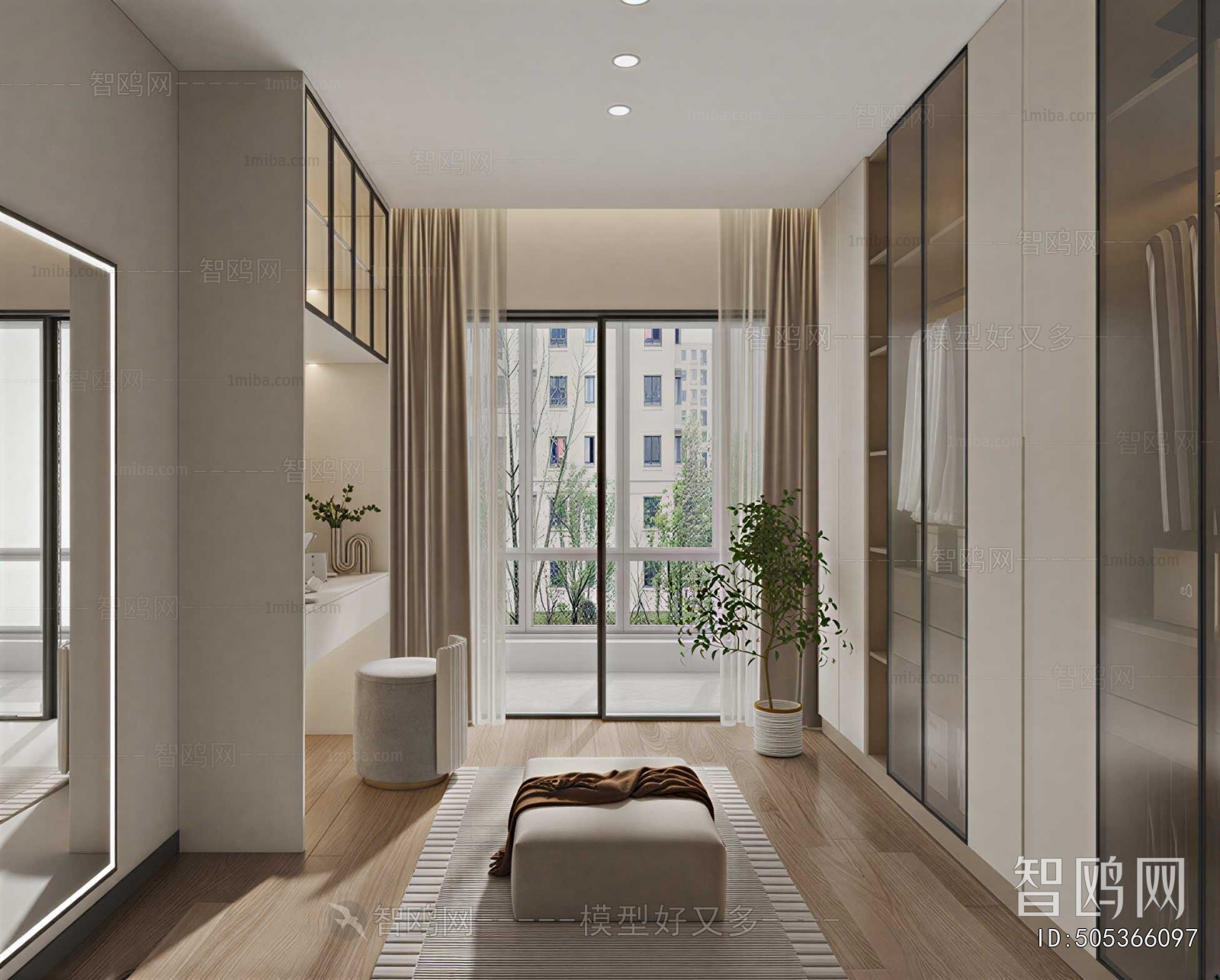 Modern Clothes Storage Area