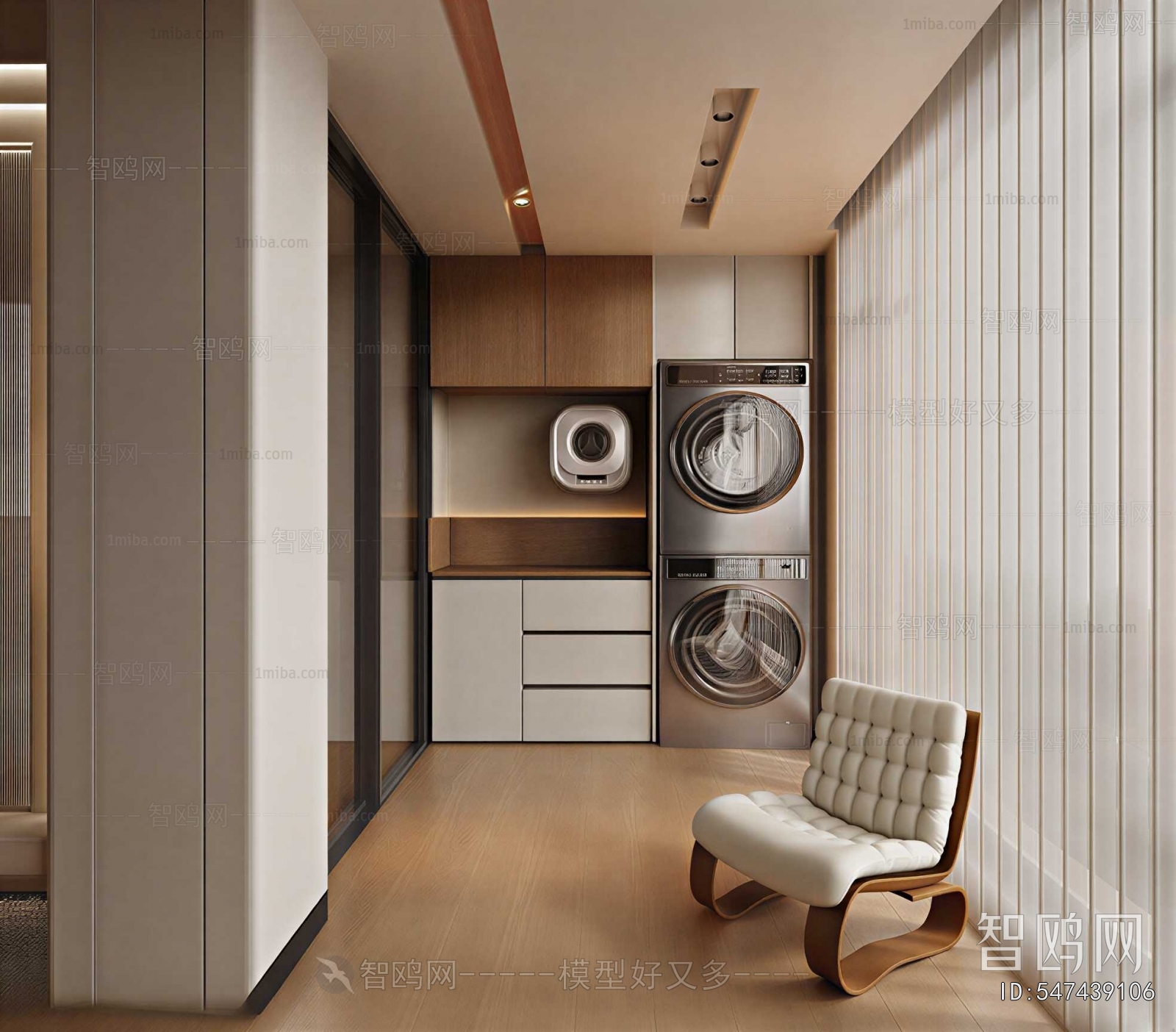 Modern Balcony Laundry Room