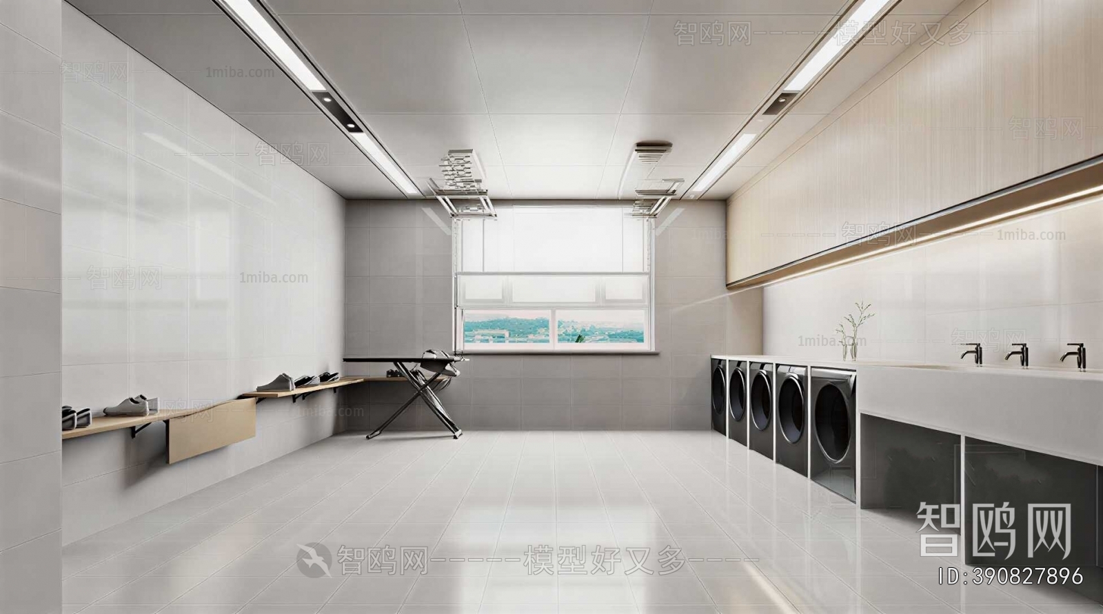 Modern Balcony Laundry Room