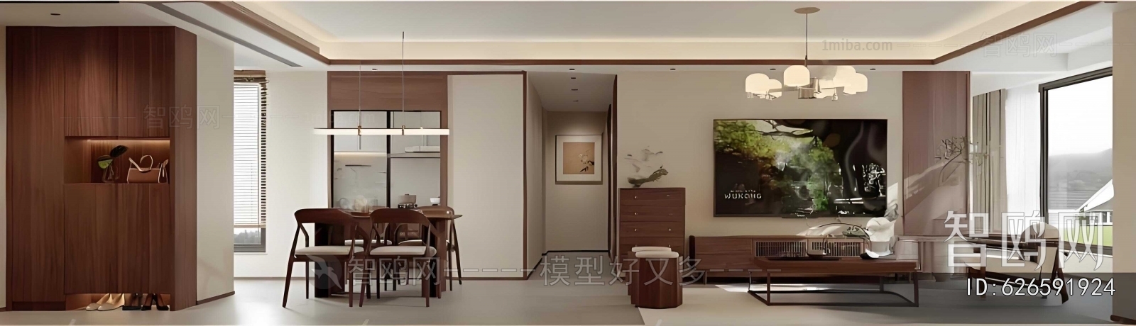 New Chinese Style A Living Room