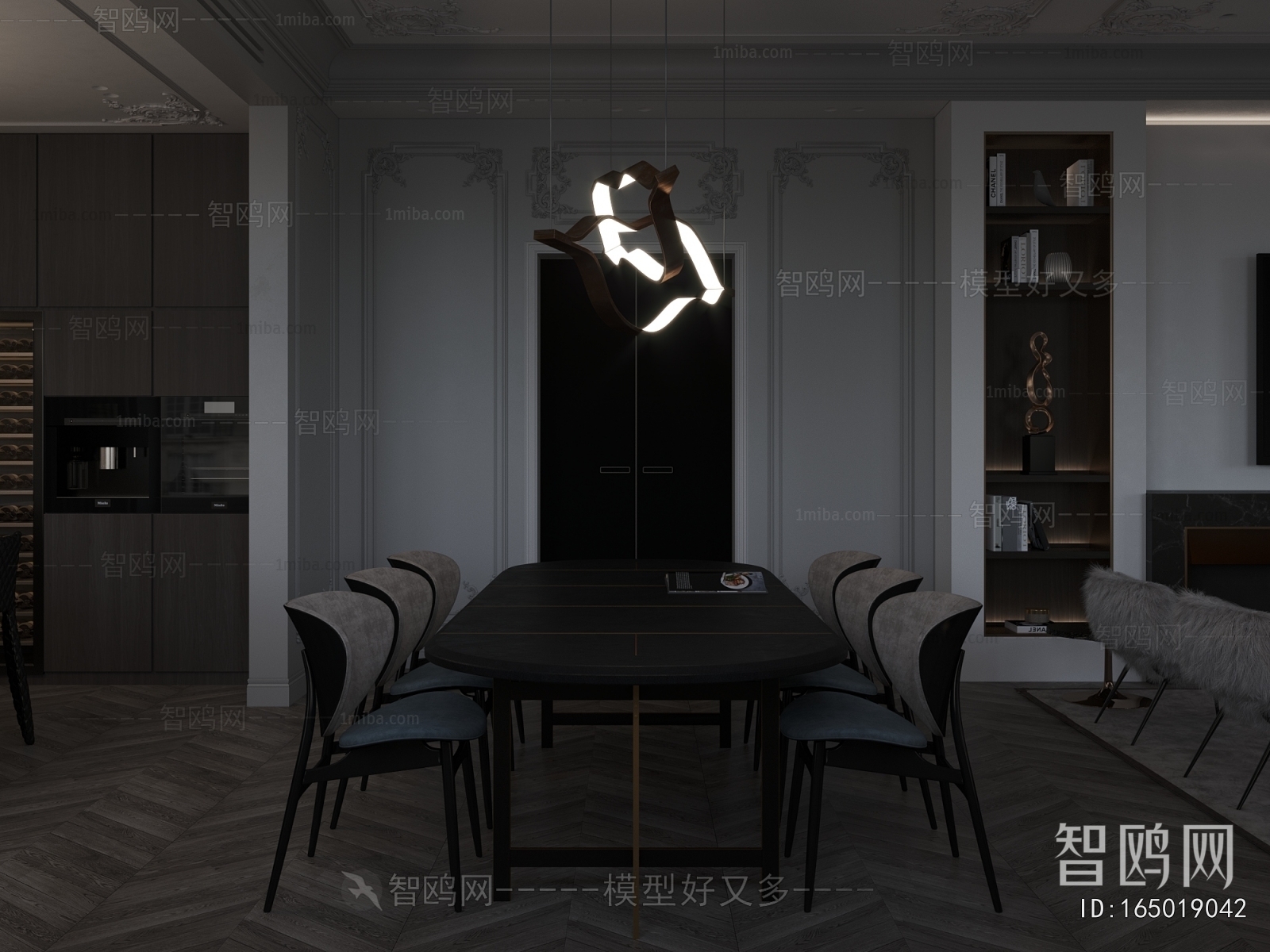 Simple European Style Dining Room