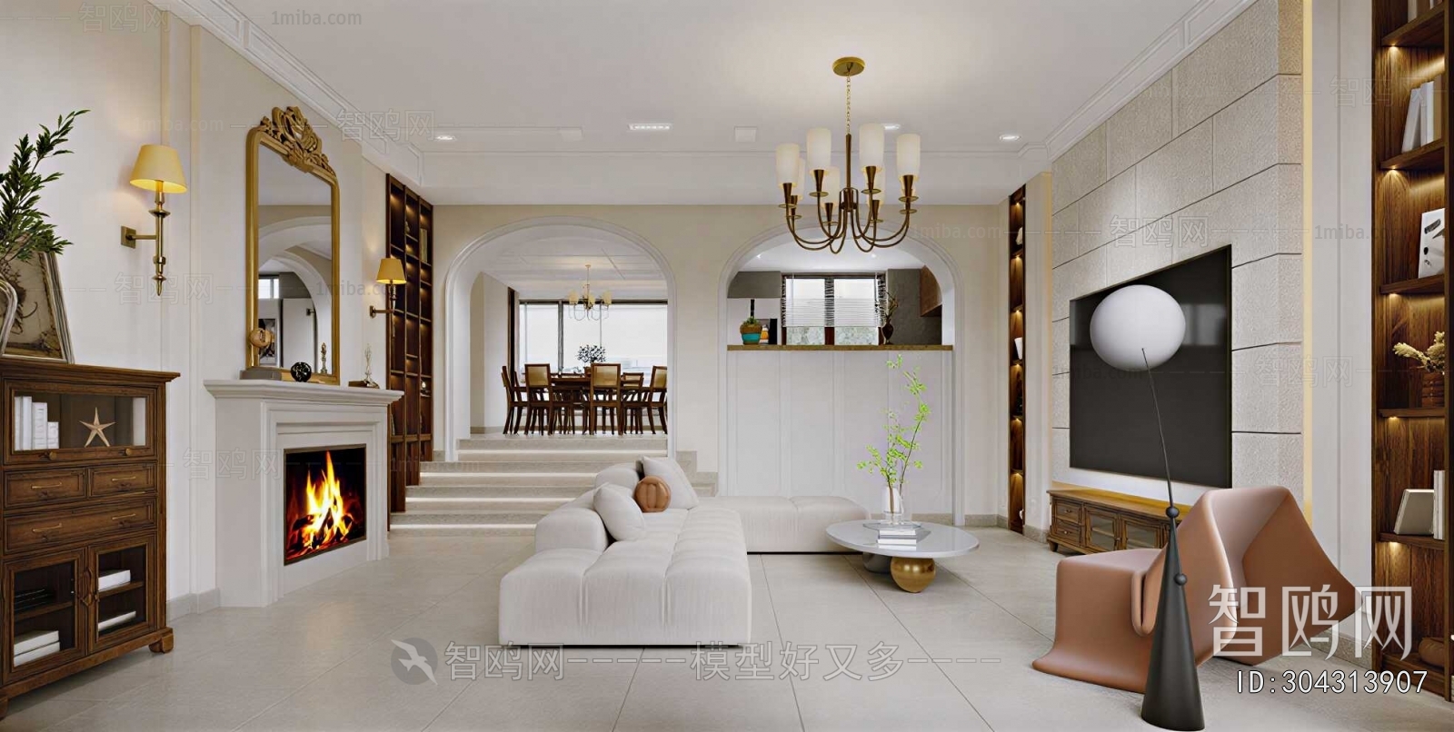 American Style A Living Room