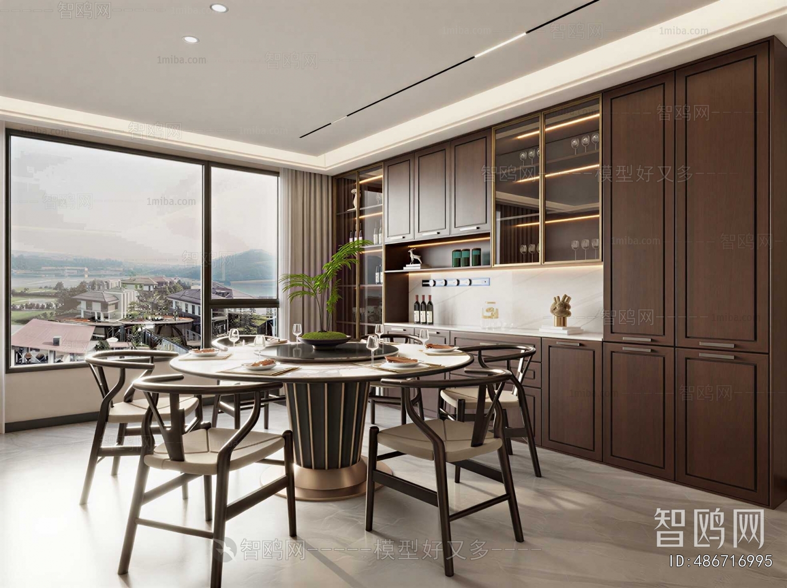 New Chinese Style Dining Room