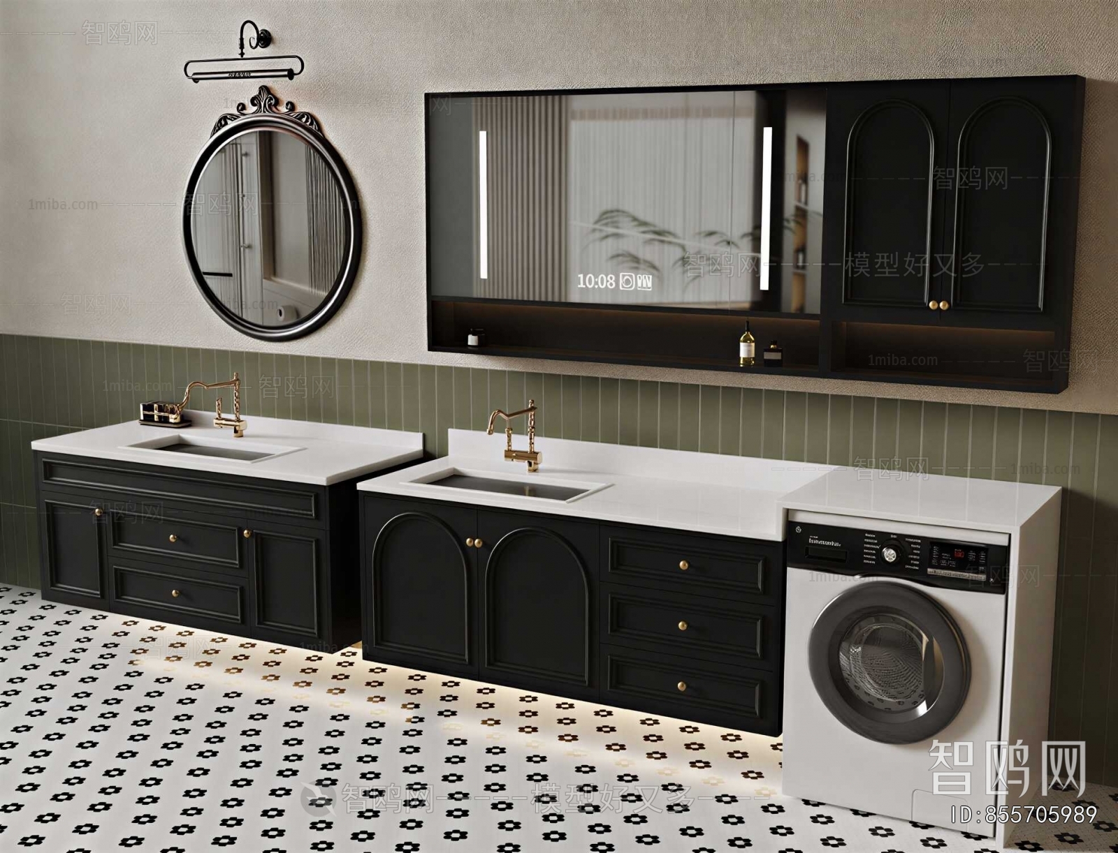 French Style Bathroom Cabinet