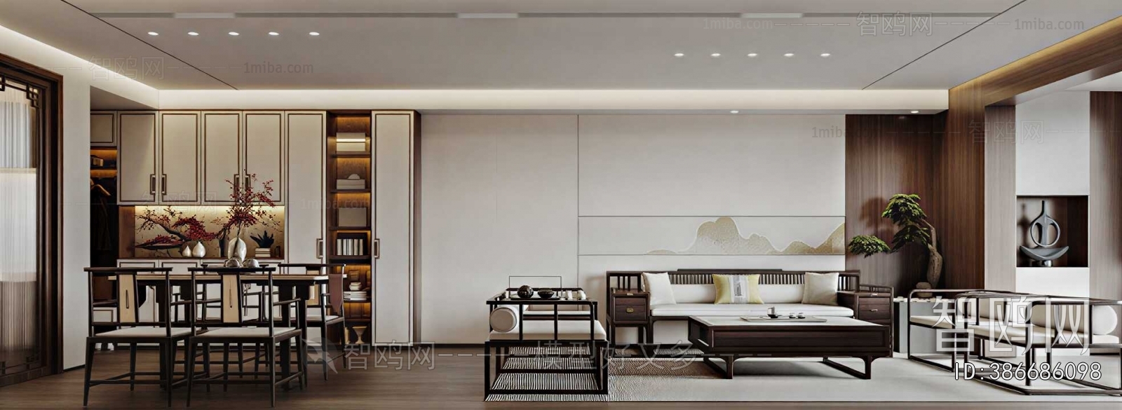 New Chinese Style A Living Room