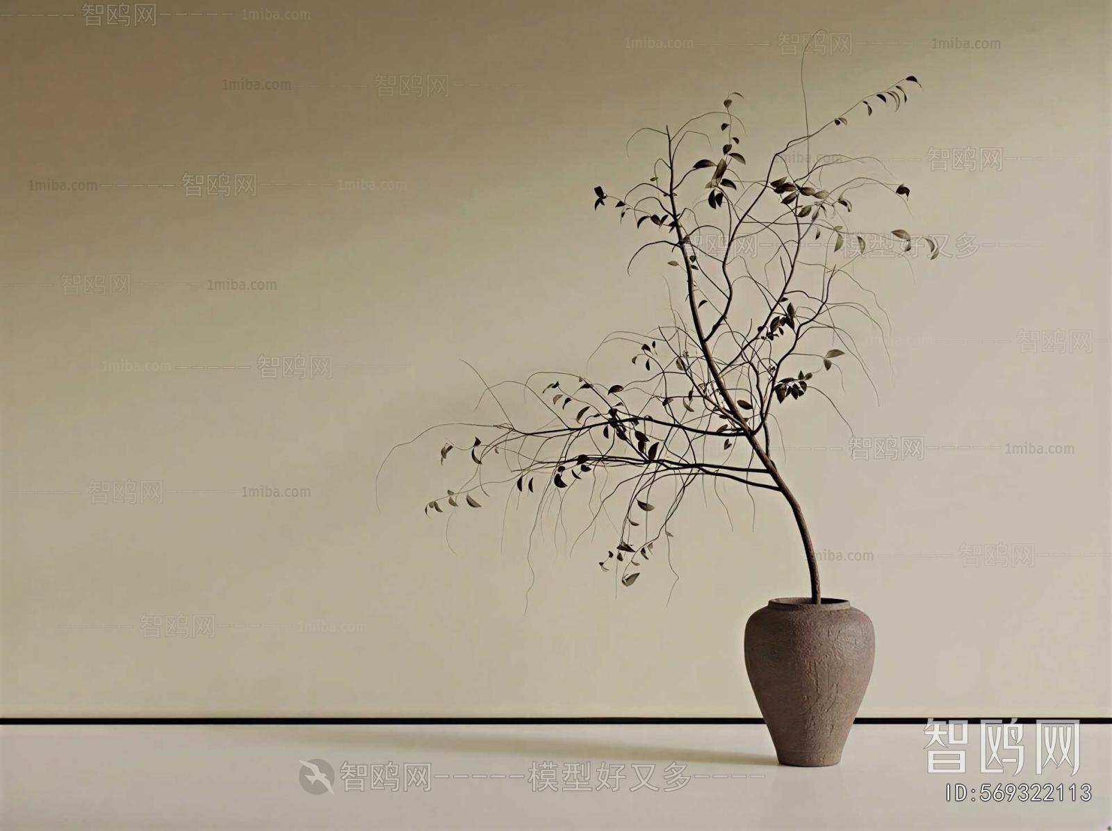 Wabi-sabi Style Ground Green Plant Potted Plants