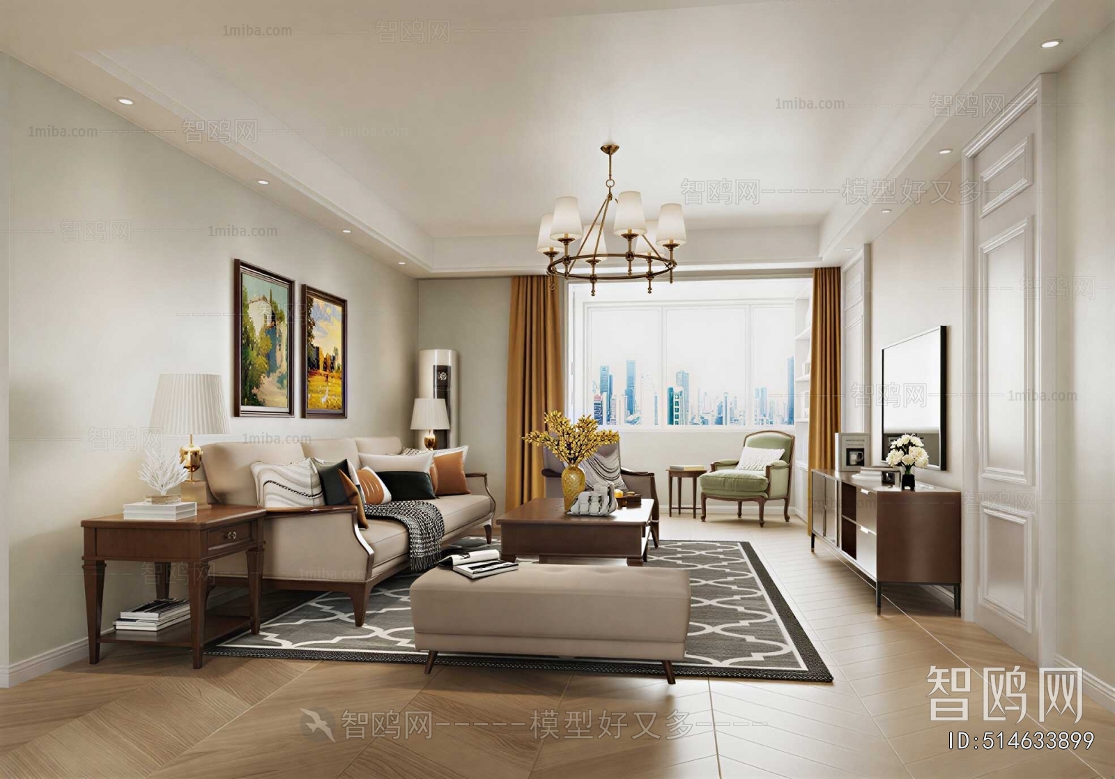 American Style A Living Room