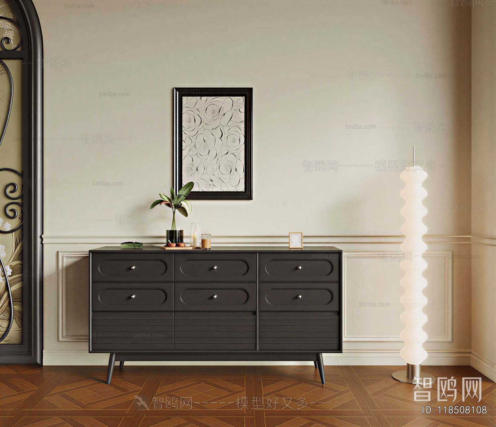 French Style Entrance Cabinet