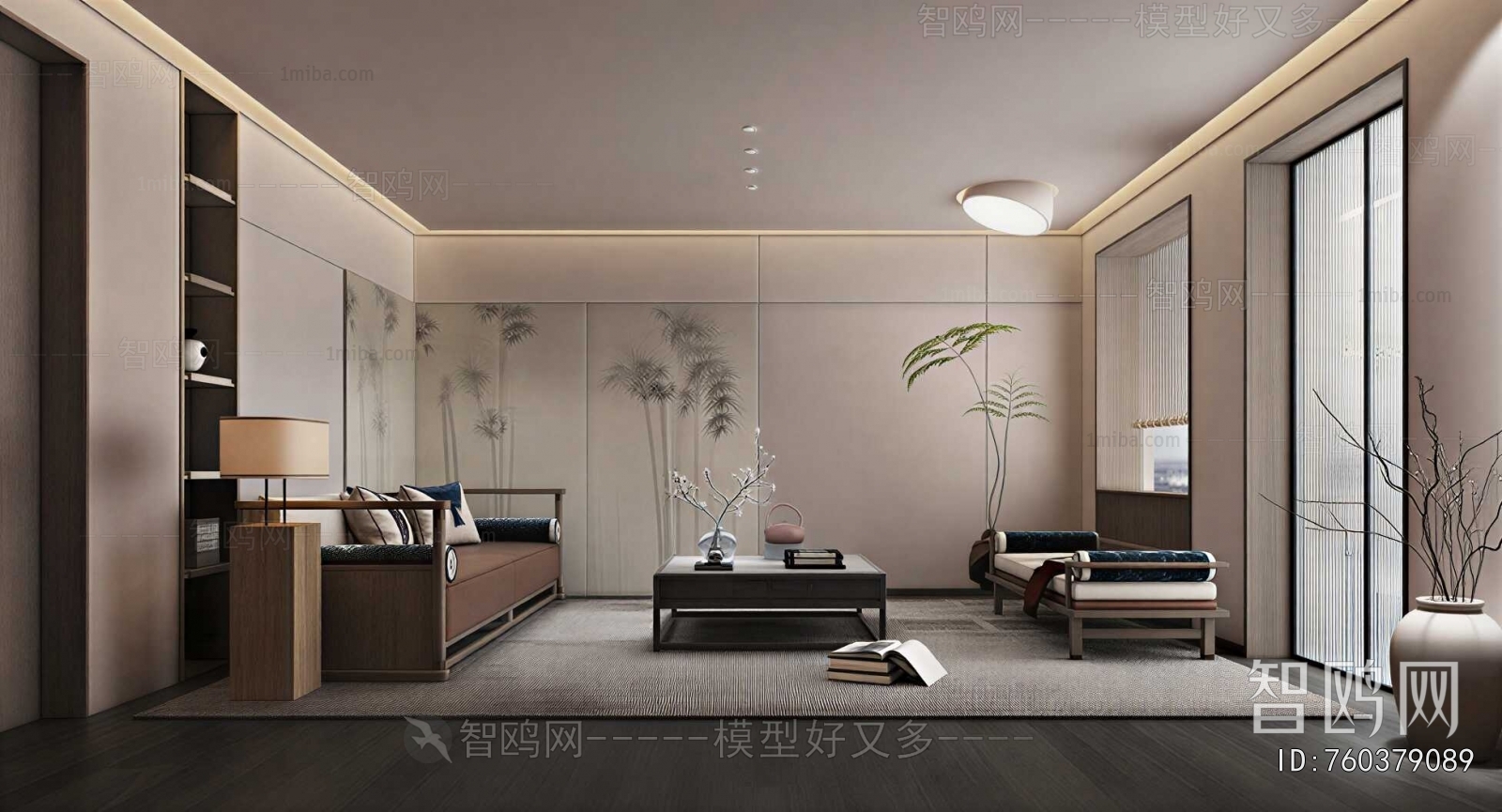 New Chinese Style A Living Room