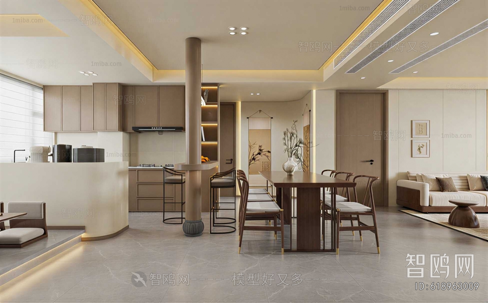 New Chinese Style Dining Room