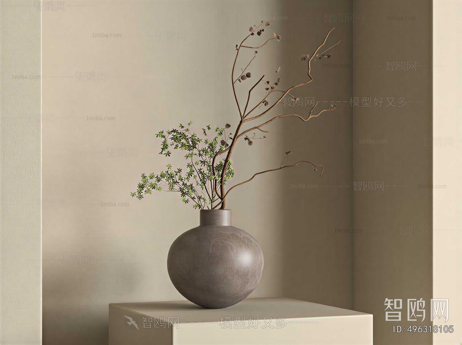 Wabi-sabi Style Dried Branch