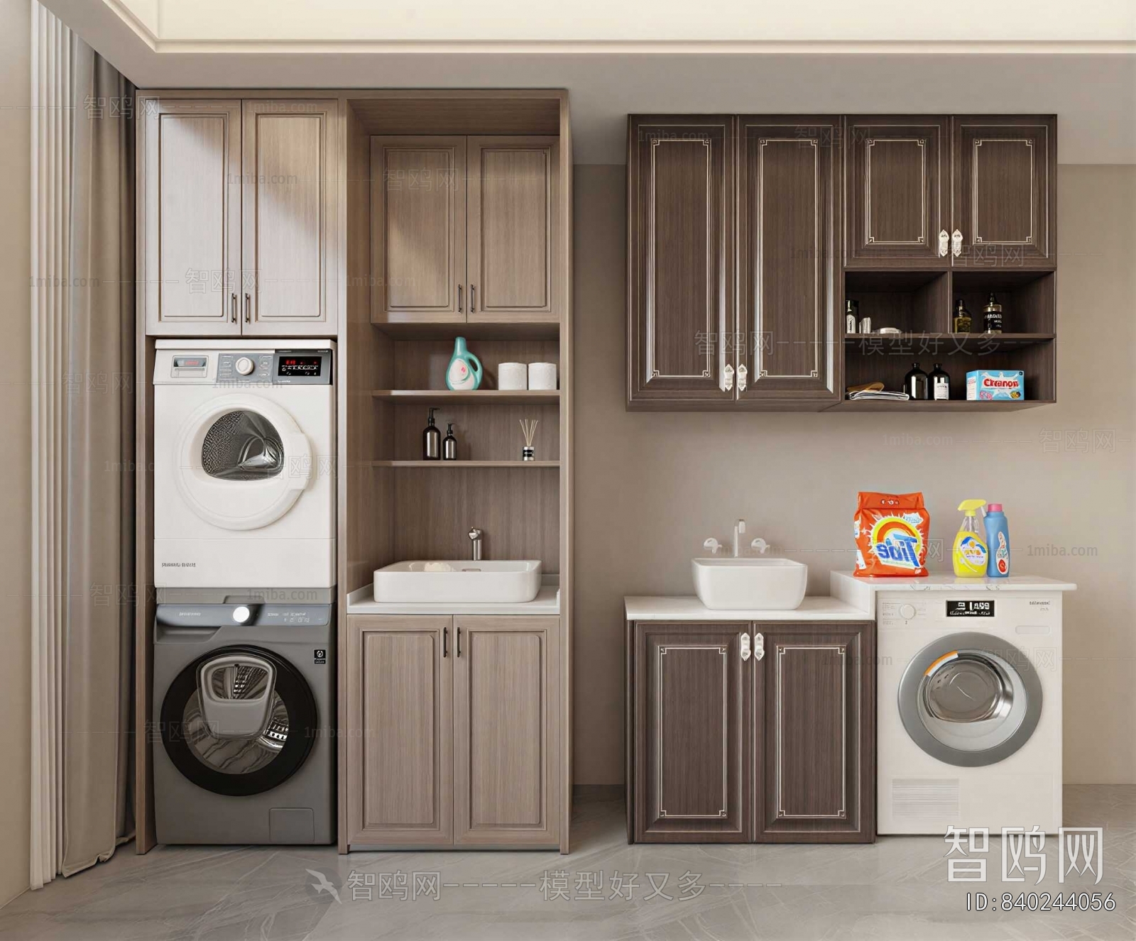 New Chinese Style Laundry Cabinet