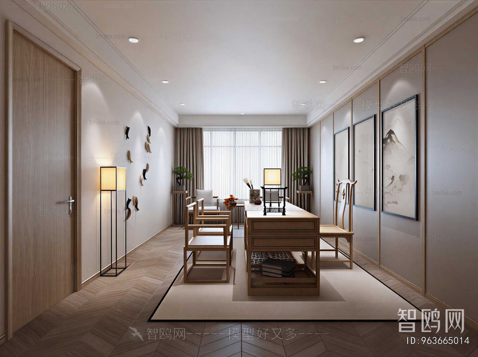 New Chinese Style Study Space