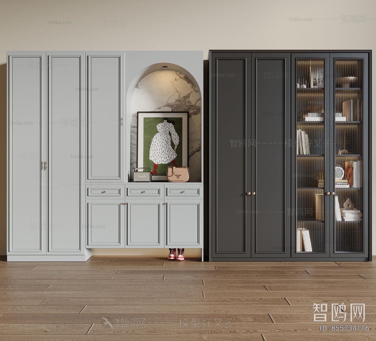 French Style Shoe Cabinet