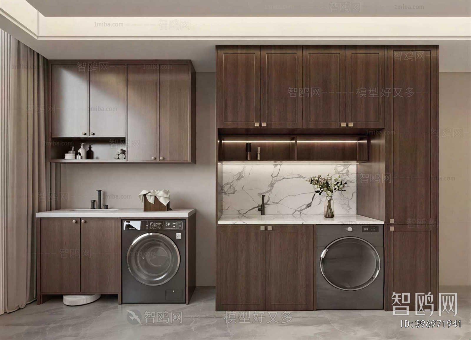 New Chinese Style Laundry Cabinet