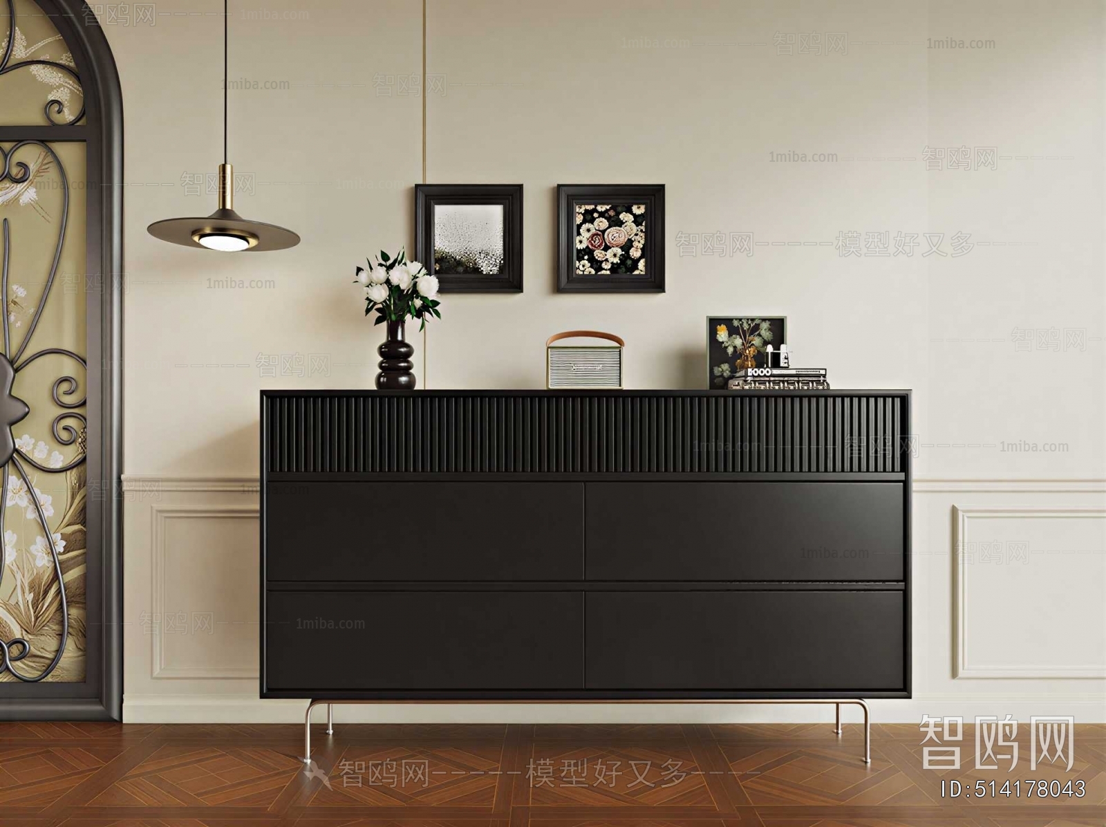 French Style Side Cabinet