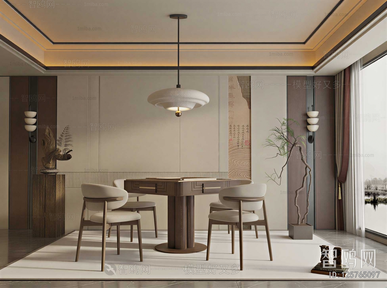 New Chinese Style Chess And Card Room