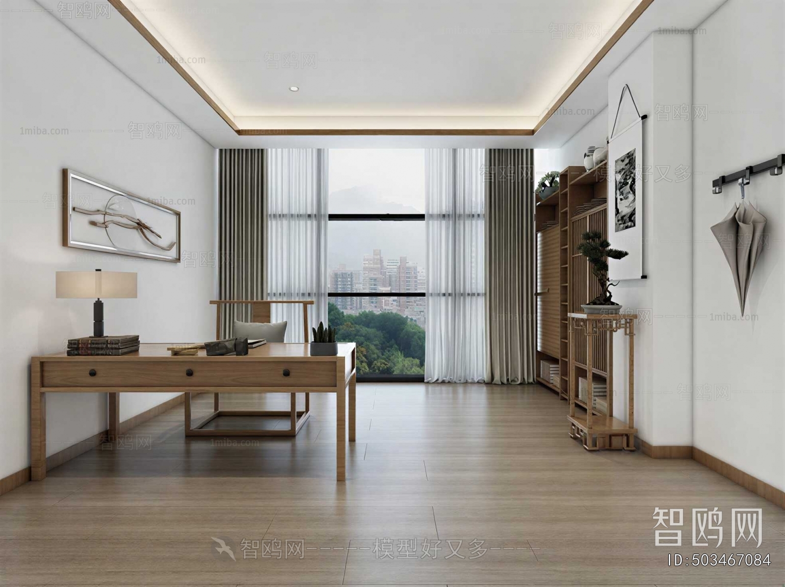 New Chinese Style Study Space