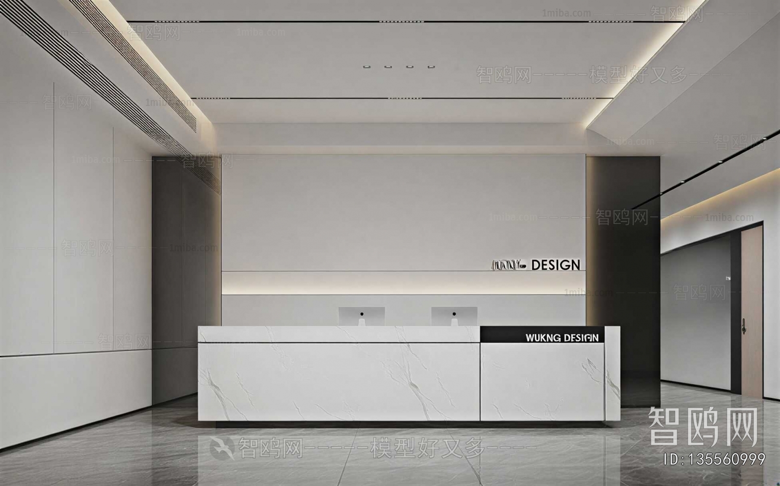 Modern Office Reception Desk