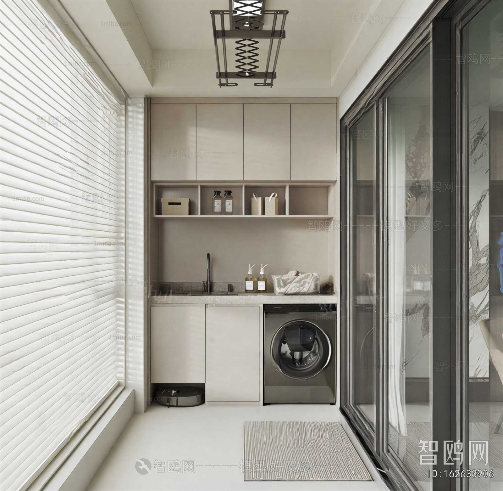Modern Balcony Laundry Room