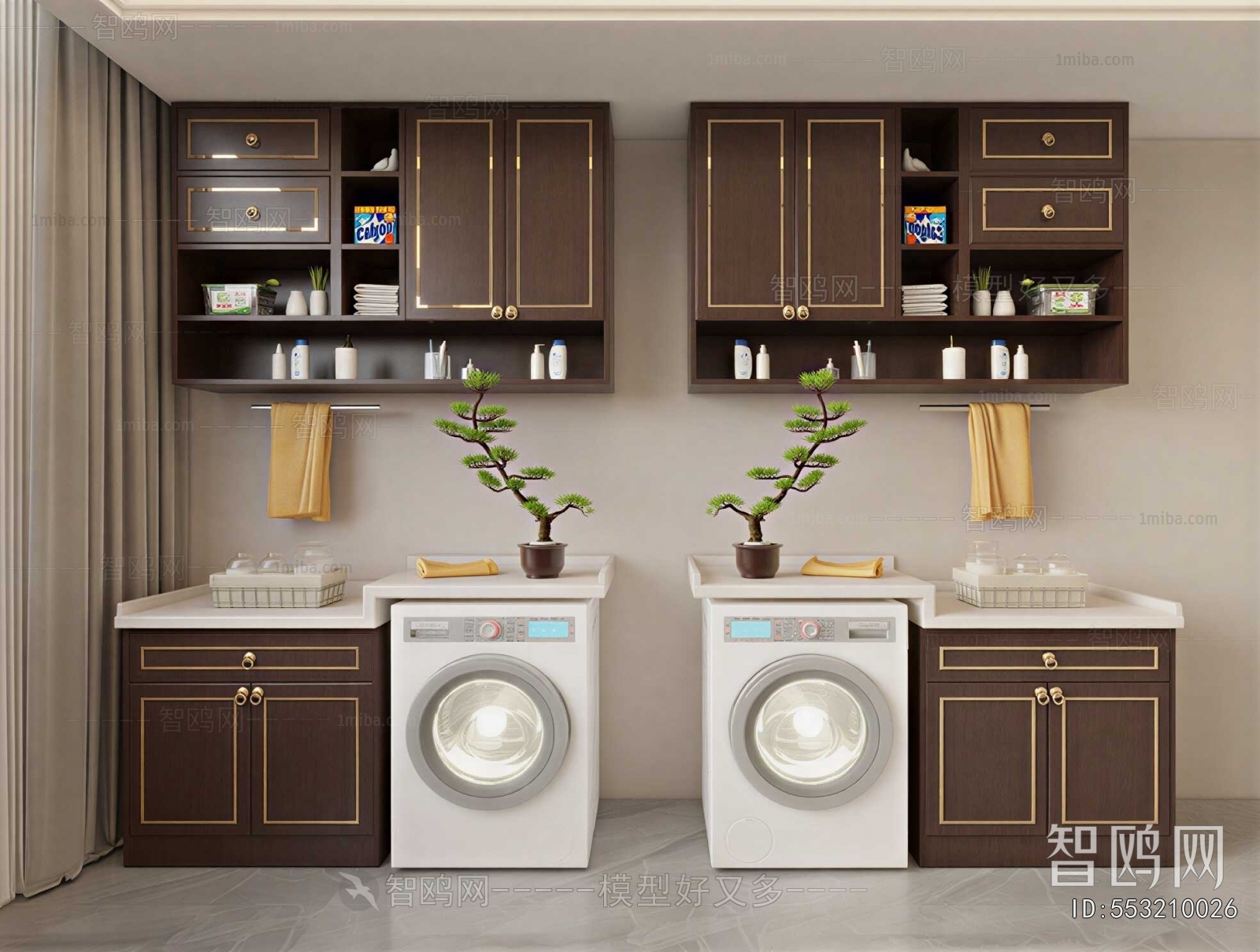 New Chinese Style Laundry Cabinet