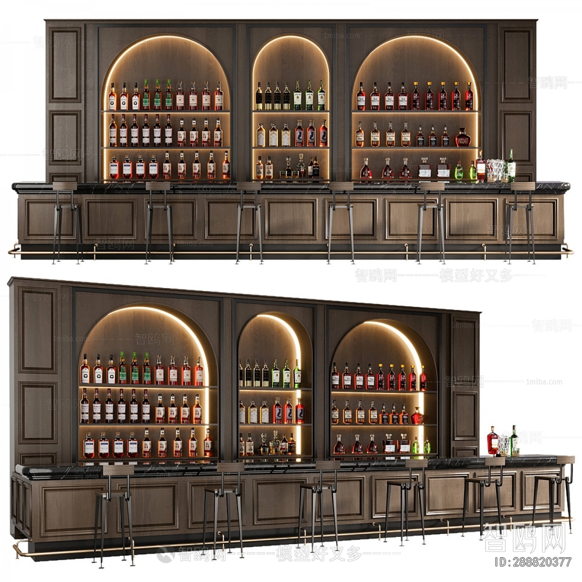 Retro Style Counter Bar