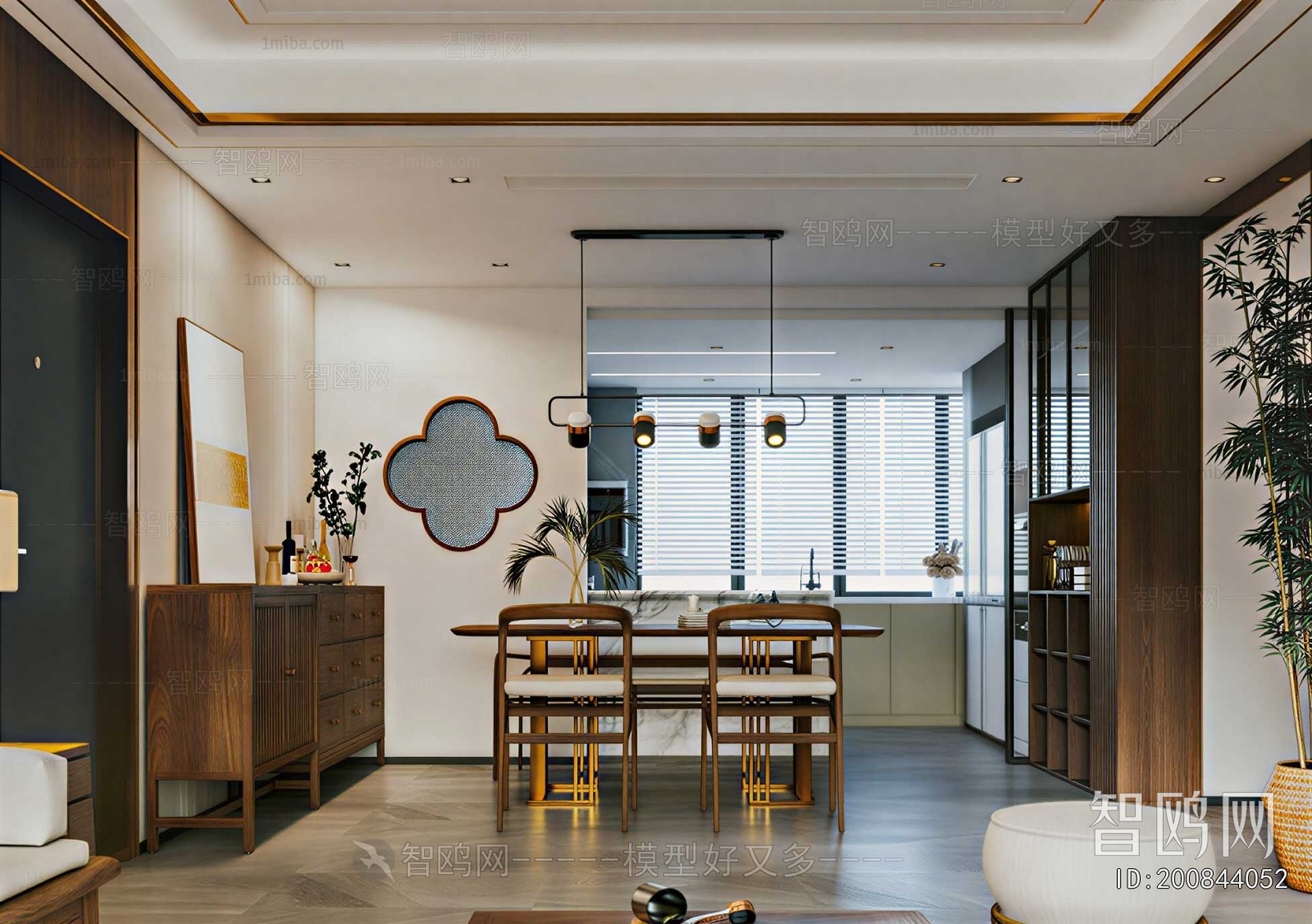 New Chinese Style A Living Room