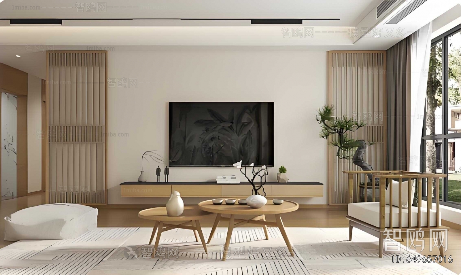 New Chinese Style A Living Room