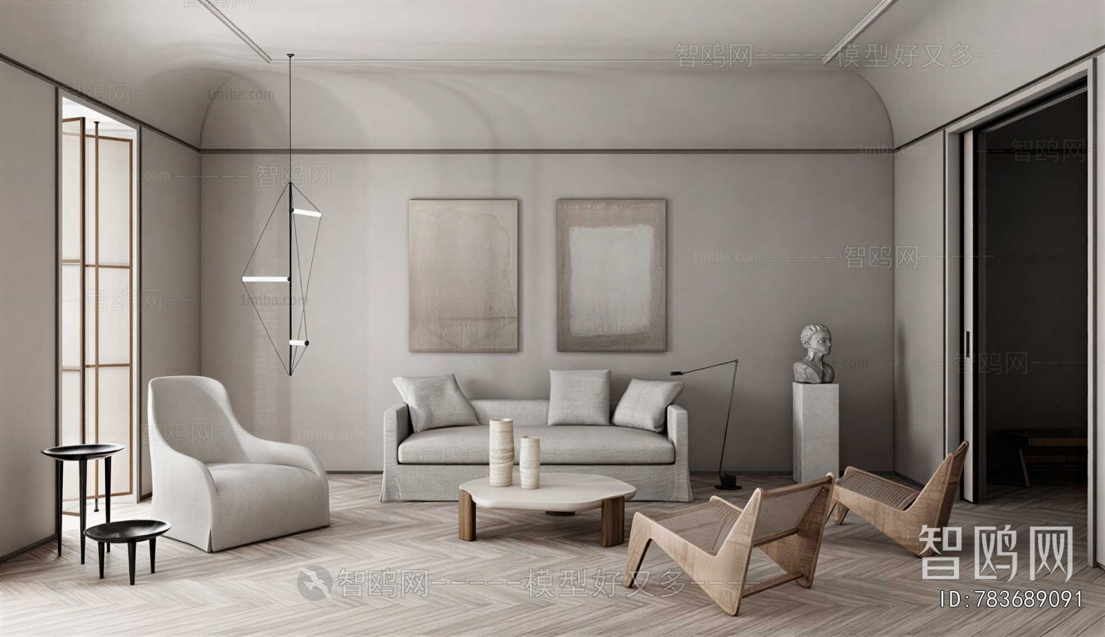 Wabi-sabi Style A Living Room