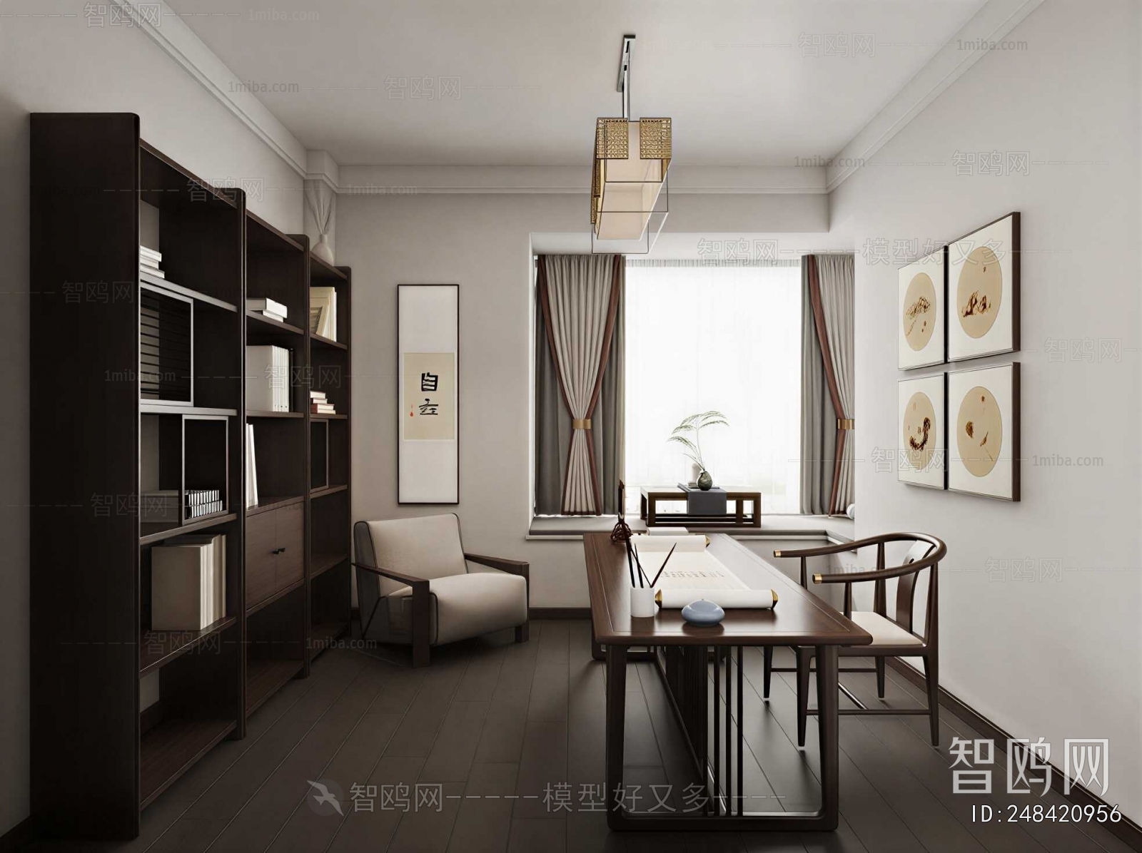 New Chinese Style Study Space
