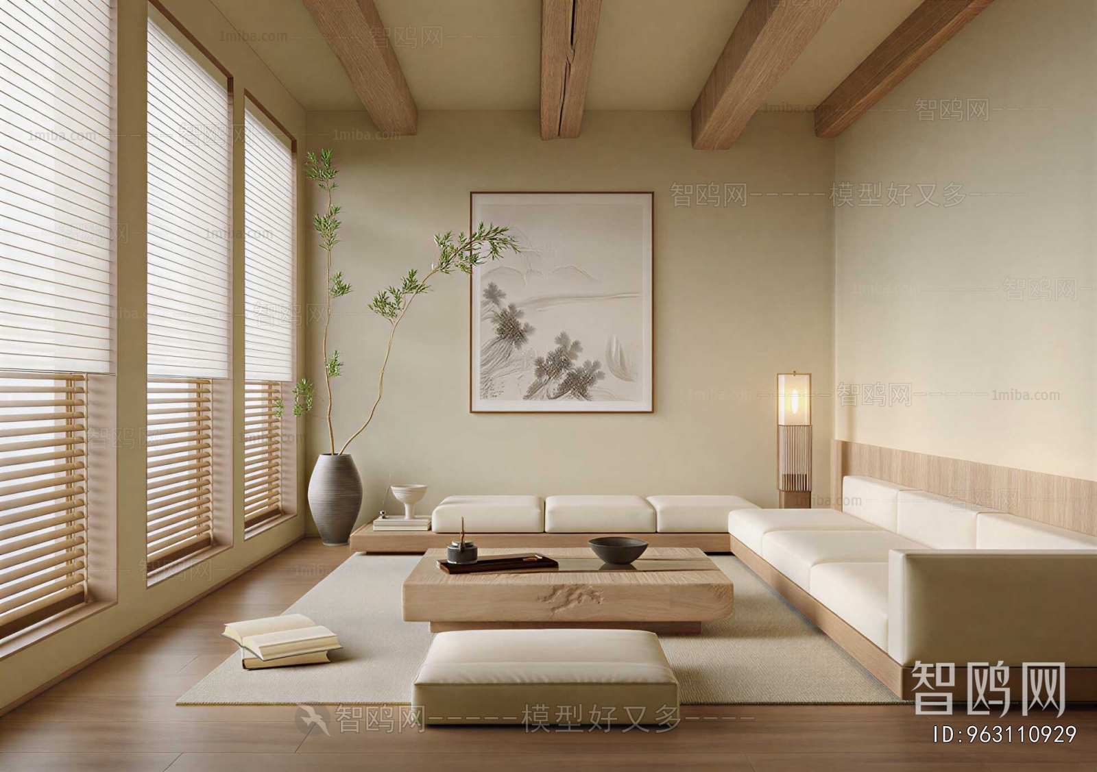 New Chinese Style A Living Room