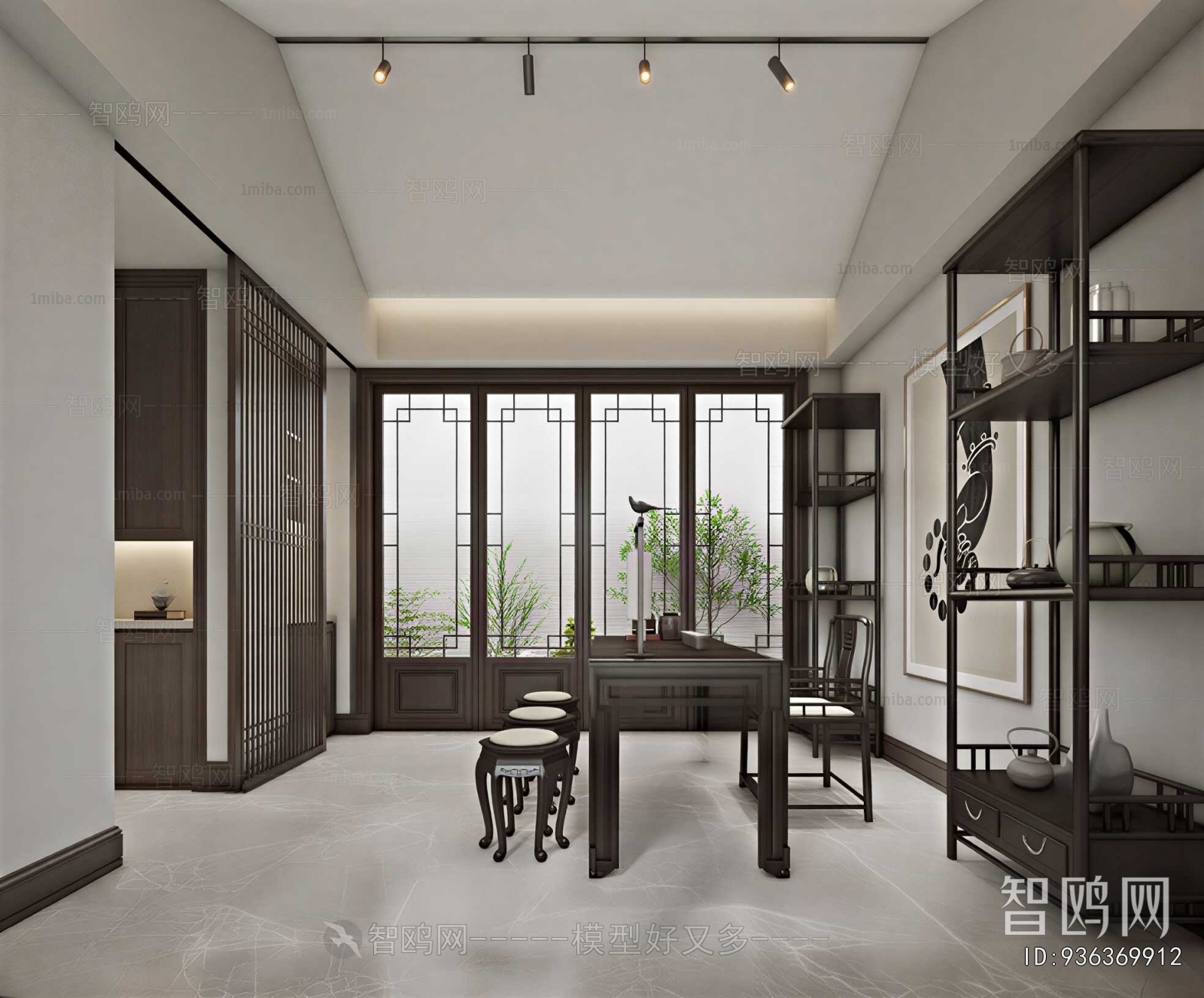 New Chinese Style Study Space