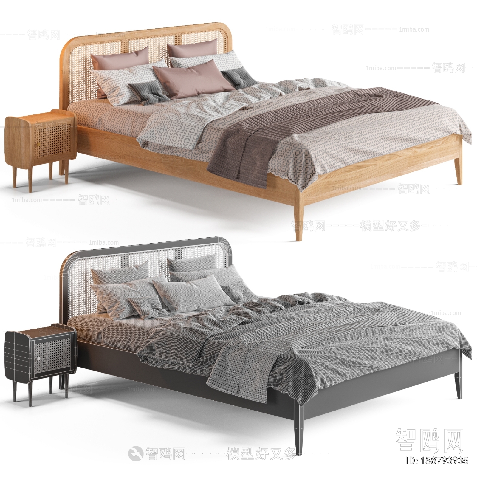Nordic Style Double Bed