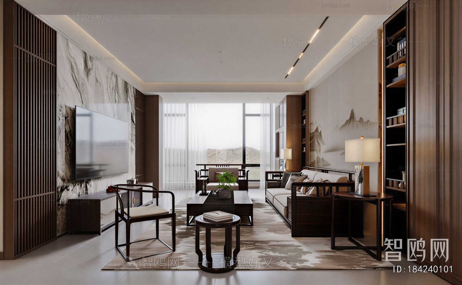 New Chinese Style A Living Room