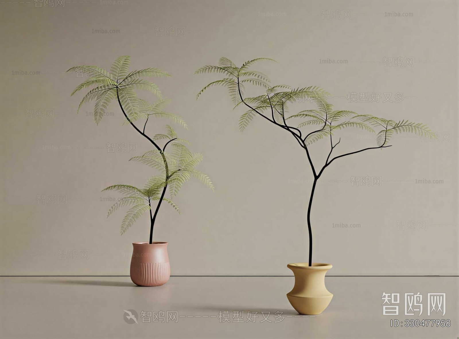 Modern Ground Green Plant Potted Plants