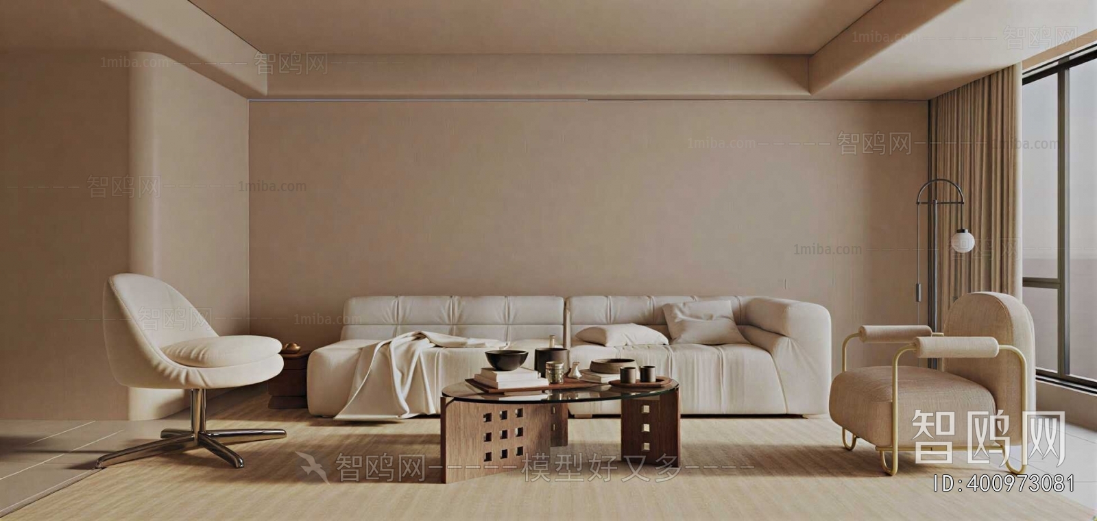 Wabi-sabi Style A Living Room