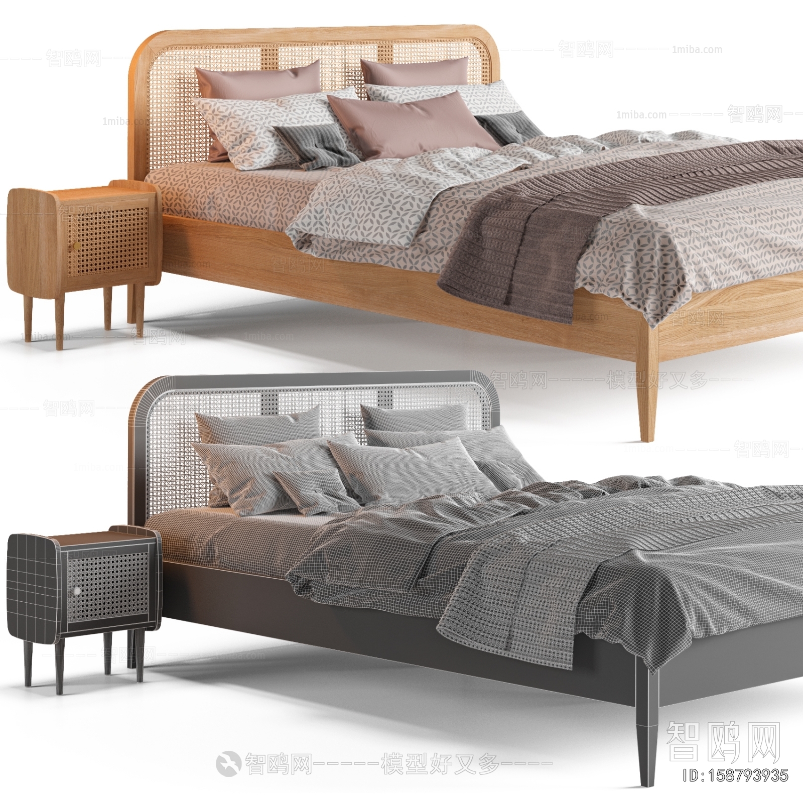 Nordic Style Double Bed