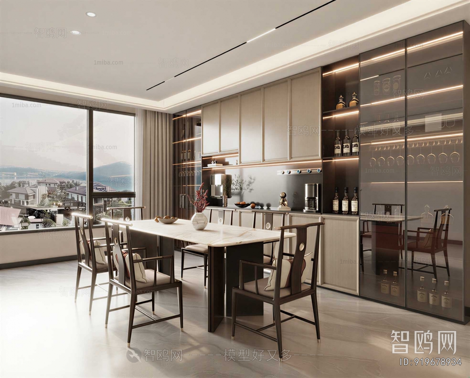 New Chinese Style Dining Room