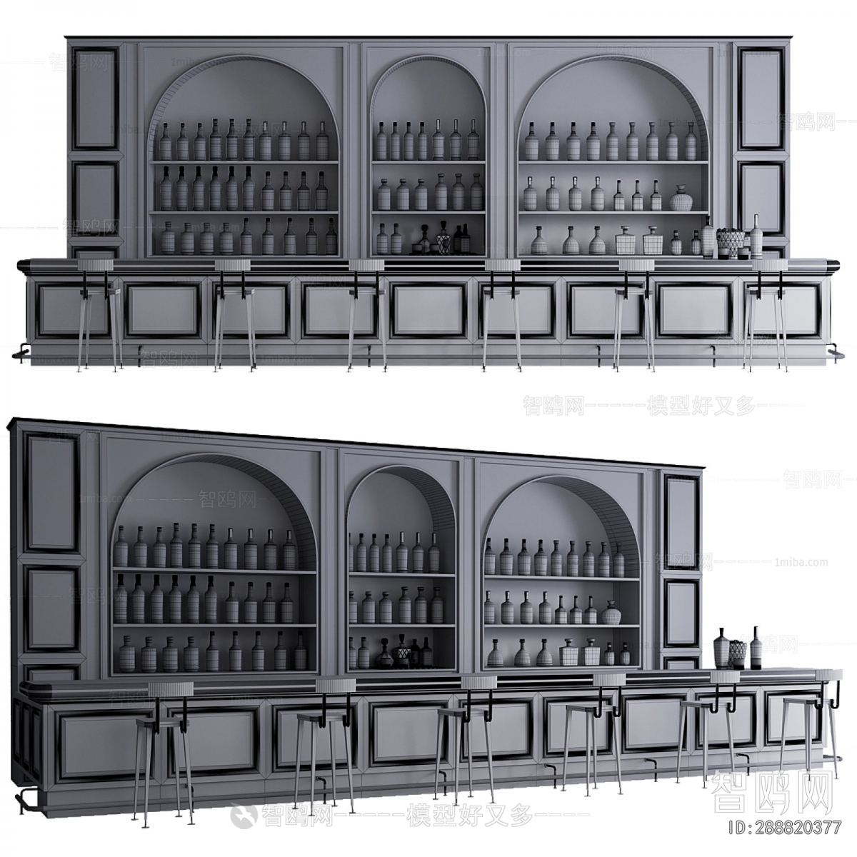 Retro Style Counter Bar